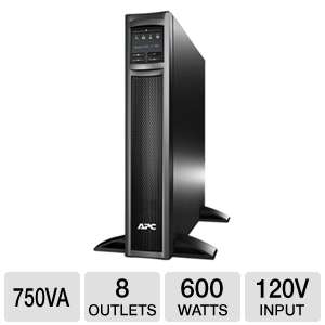 APC Smart UPS X SMX750 750VA Rack/Tower UPS Battery Backup   600 Watts 