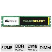 Click to view: Corsair Value Select 512MB PC2700 DDR 333MHz Memory!