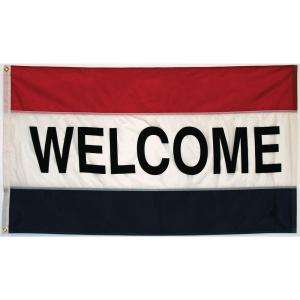 Seasonal Designs 3 Ft. X 5 Ft. Welcome Flag WELC3 at The Home Depot 