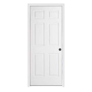   White Right Hand 6 Panel Prehung Door 947469 at The Home Depot