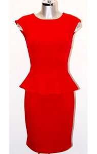  Beckham Sexy Red Peplum Pencil Wiggle Dress Sizes 8 10 12 14 16  