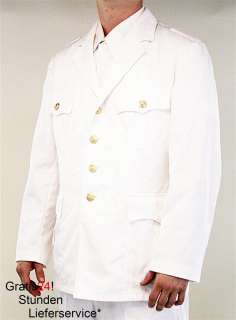 BW Marine Uniform Jacke Offizier Jackett weiß Neuwertig  