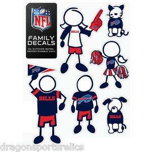 NFL FAMILY DECAL STICKER SET (6 Pack) Father, Mother, Daughter, Son 