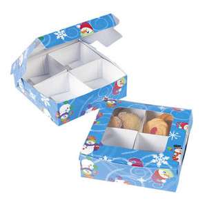   Snowman Four Section Treat Boxes   CHRISTMAS 3 pc (46891)  