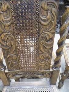 10 ANTIQUE FRENCH CARVED OAK DINING CHAIRS 11NY111  