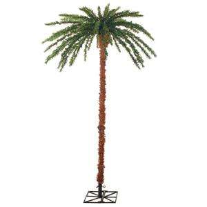   ., Pre Lit Artificial Slim Pole Palm Tree 3240 60C 