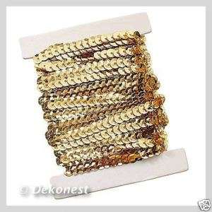 Paillettenband Gold 6 mm breit NEU  