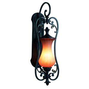   Wall Mount Outdoor Aged Iron Sconce (17507 011) from The Home Depot