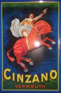 Cinzano Vermouth Blech Schild Reklame Werbung 30x40cm  