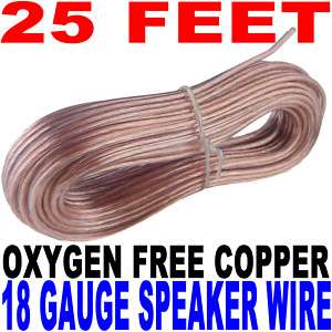 NEW 25 FT 18 GAUGE SPEAKER WIRE AUDIO CABLE CAR HOME  