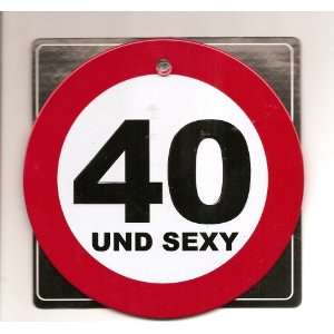 METALL SCHILD RUND ZAHL 40 40. Geburtstag: .de: Spielzeug