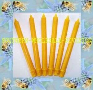 10 100% PURE BEES WAX COLONIAL TAPER CANDLES  