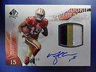 2009 SP AUTHENTIC MICHAEL CRABTREE AUTO 4 CLR PATCH ROOKIE RC CARD #d 