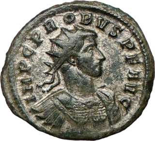   276AD Rare Authentic Genuine Ancient Roman Coin Roma w Victory & spear