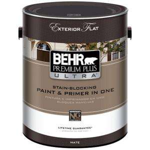 BEHR 1 Gal. Flat Deep Base Premium Plus Ultra Exterior Paint 485301 at 