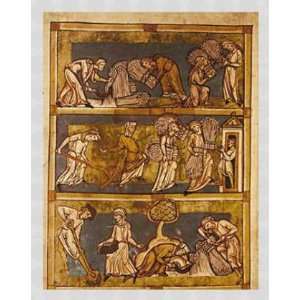 Bild mit Rahmen 12. Jahrhundert, Jungfrauenspiegel, 55 x 71 