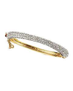 Fragments Pave Hinge Bangle, Clear  