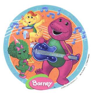 Barney Musical Trio Edible Cake Topper Decoration Image  