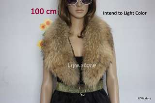 size womens luxury real genuine nature color raccoon fur collar 