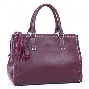 OBA Womens Genuine Leather Handbag Tote Tassel Bag 13 2221W  