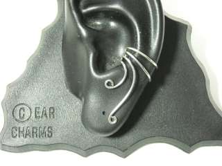 Long Curly Q Ear Cuff Wrap Charm Non Pierced Earring  