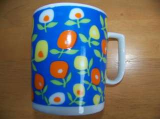FLEURETTE Japan retro vintage coffee tea cups mugs flowers 60s 70s 
