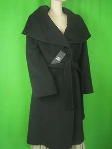 CINZIA ROCCA Black Wool NEW Portrait Collar Coat 8  