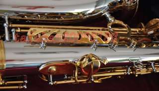   Silver Nickel gold Alto Saxophone Eb Sax High F# NEW case  
