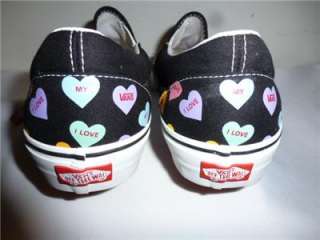 Vans Off the wall Multi Colored Hearts Shoes M10.5 W12  