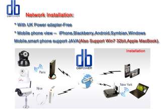 2x DB POWER WiFi Wireless Pan/Tilt IR IP Audio Camera  