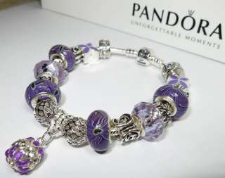 Authentic Pandora Bracelet Purple Passion w/receipt  