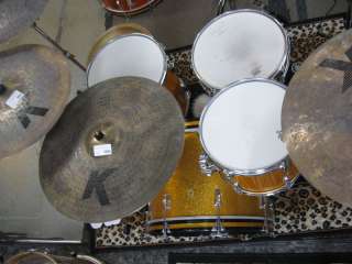 Ludwig Gold Sparkle 3 piece Drum Set  