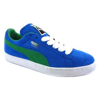 Puma Suede Classic Eco 352634 26 Mens Suede Laced Trainers Blue Green 