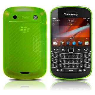   Magic Store   Green Gel Case Cover for Blackberry Bold 9900 + Film