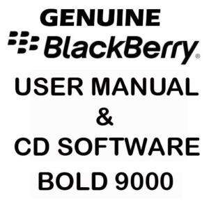 Genuine Blackberry Bold 9000 Manual & CD Software NEW  