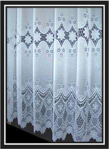 Scalloped White Net Curtains Special Drop Sizes 4 Designs to Choose 