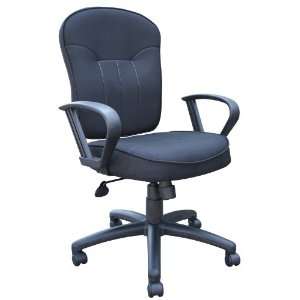   BOSS BLACK FABRIC TASK CHAIR W/ LOOP ARMS   Delivered: Office Products