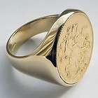 NEW 24.5g 9ct Solid Gold Full Sovereign Ring With 1918 22ct Solid Gold 