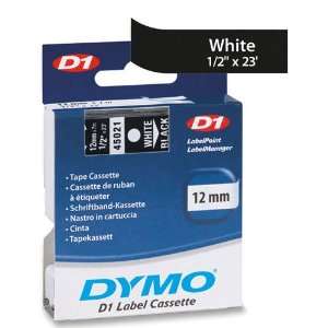 Dymo D1 45021 Tape   White   DYM45021