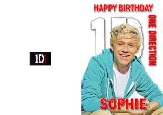 PERSONALISED ONE DIRECTION NIALL HORAN BIRTHDAY CARD  