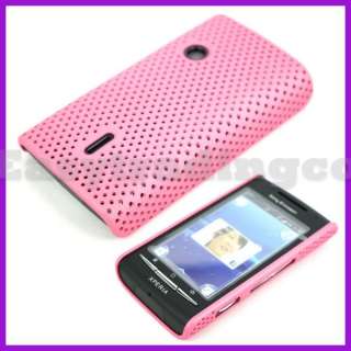 Mesh Back Cover Case Sony Ericsson Xperia X8 Pink  