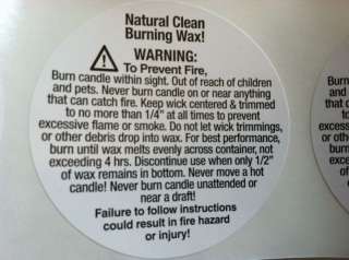 Soy Jar Container Candle Instruction Warning Labels :)  