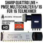 Sharp Quattro LNB & Multischalter 5/16 Digital HDTV NEU