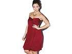 BNWTS SO FABULOUS TOMATO RED BUSTIER RUCHED DRESS EVENING PARTY 