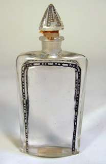 Art Deco Lalique Crystal Glass Commercial Perfume Bottle  