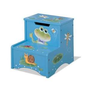  Froggy Step Stool with Storage: Home & Kitchen