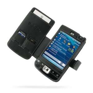  PDair Black Leather Book Style Case for hp iPaq 200 Series 