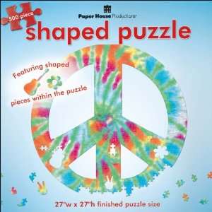   500 Pieces 27X27 Peace Sign   Tie Dye (PUZ0032E): Toys & Games