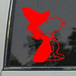  Snoopy Red Decal Peanuts Car Truck Bumper Window Red 