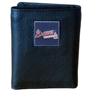   MLB Embroidered Leather Tri Fold Wallet 